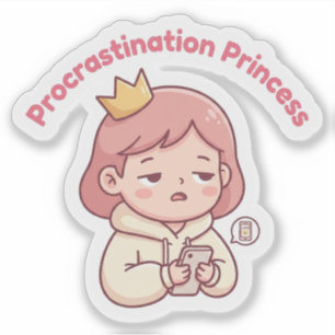 Aufschubprinzessin Süße Ästhetik Sticker