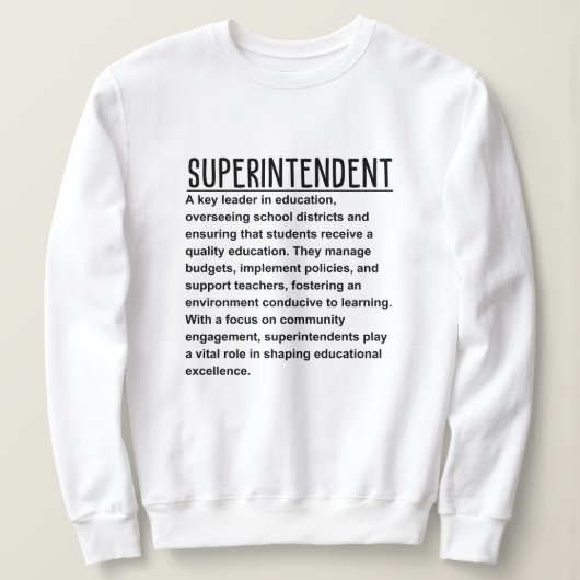 Aufseher Sweatshirt (Design vorne)