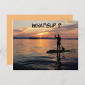 Aufsetzen (Stand Up Paddle Board) Postkarte (Vorne/Hinten)