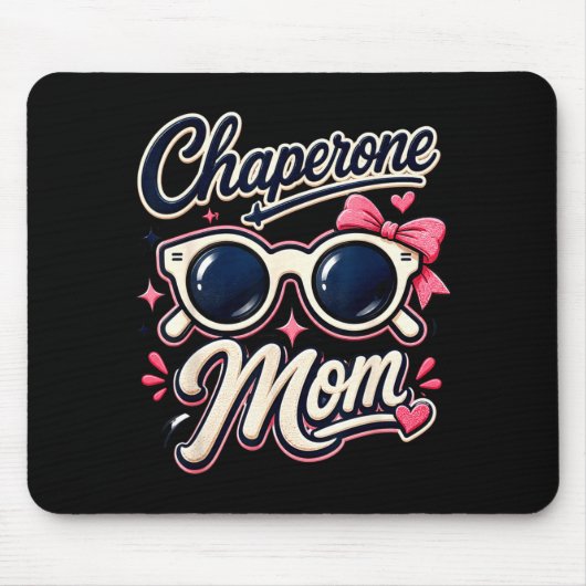 Aufsichtsmutter Retro-Sonnenbrille Schule sogar Mousepad (Vorne)