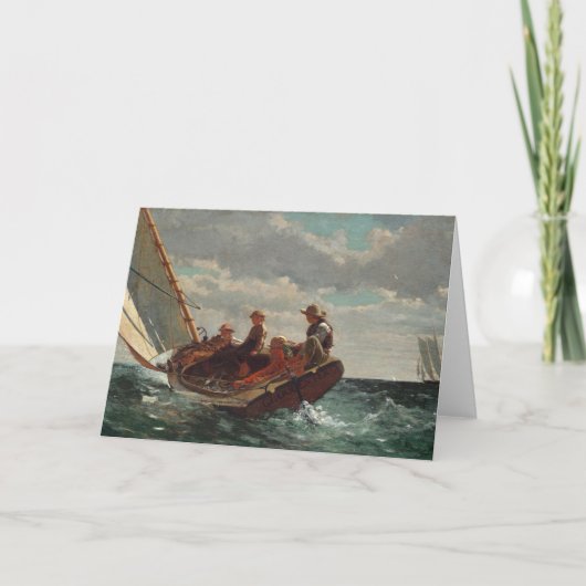 Aufspülung (ein fairer Wind) | Winslow Homer Karte (Vorderseite)