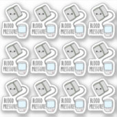 Aufspüren des Blutdrucks im Gesundheitswesen Schre Aufkleber (Vorderseite)