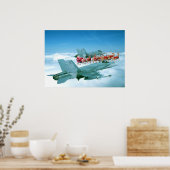 Aufspüren des Weihnachtsmannes durch die Luftwaffe Poster (Küche)