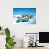 Aufspüren des Weihnachtsmannes durch die Luftwaffe Poster (Heimbüro)
