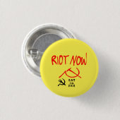 Aufstand essen jetzt das reiche Abzeichen Button (Vorne & Hinten)