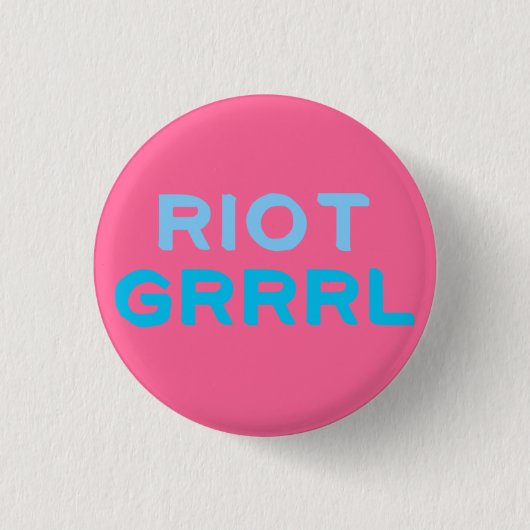 "Aufstand Grrrl" Knopf Button (Vorderseite)