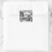 Aufstand in Berlin Quadratischer Aufkleber (Tasche)