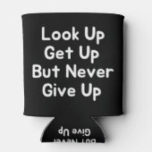 Aufstehen, aber nie aufgeben dosenkühler (Rückseite)