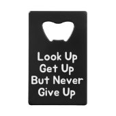 Aufstehen, aber nie aufgeben geldbeutel flaschenöffner (Vorderseite)