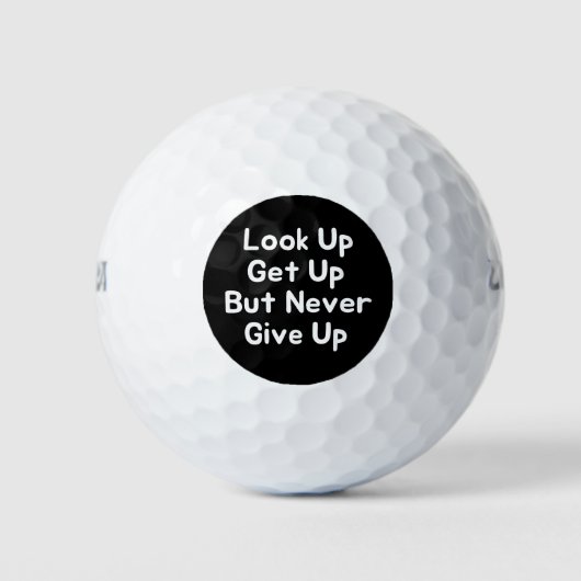 Aufstehen, aber nie aufgeben golfball (Vorderseite)