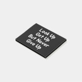 Aufstehen, aber nie aufgeben post-it klebezettel (angewinkelt)