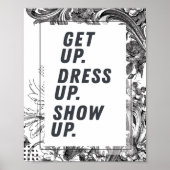 Aufstehen, aufziehen, Motivierend Poster zeigen (Vorne)