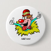 Aufstehen, Clown-TEMPLATE, Button (Vorderseite)
