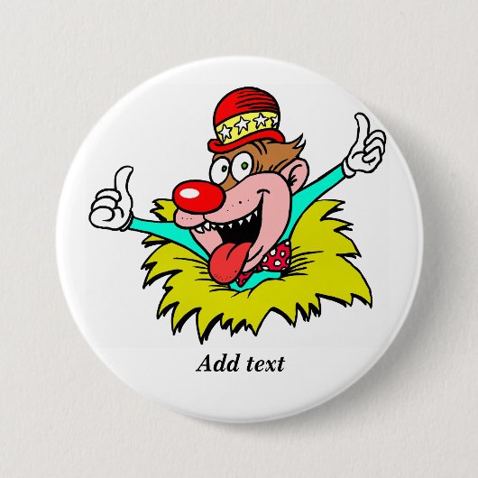 Aufstehen, Clown-TEMPLATE, Button (Vorderseite)