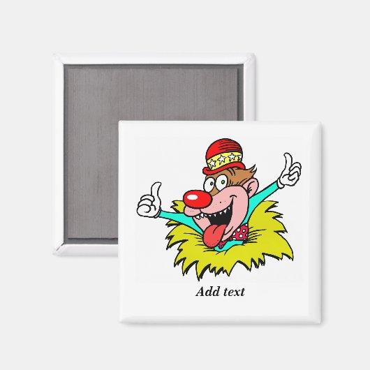 Aufstehen, Clown-TEMPLATE, Magnet (Vorderseite/Rückseite)