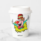 Aufstehen, Clown-TEMPLATE, Pappbecher (Vorderseite)