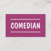 Aufstehen Comedian QR Orchid Visitenkarte (Vorderseite)
