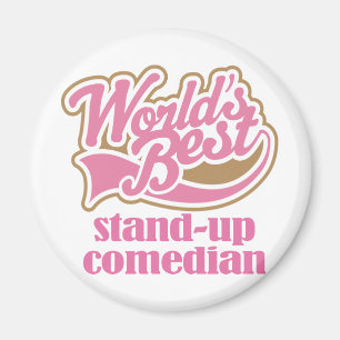 Aufstehen Comedian-rosa-Geschenk Magnet