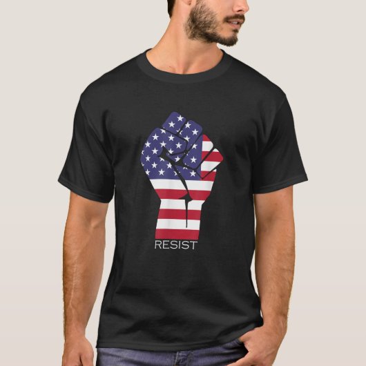Aufstehen der ersten amerikanischen Flagge T Shirt (Vorderseite)