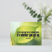 Aufstehen der inspirierenden Postkarte (Stehend Vorderseite)