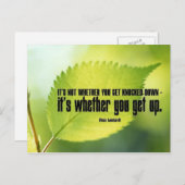 Aufstehen der inspirierenden Postkarte (Vorne/Hinten)