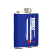 Aufstehen, die US-Flagge paddeln Flachmann (Rechts)