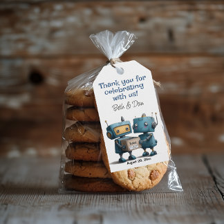 Aufstehen für Baby Robot Baby Shower Geschenkanhänger
