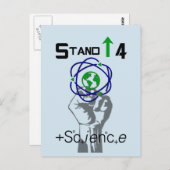 Aufstehen für Protestkarte des wissenschaftlichen  Postkarte (Vorne/Hinten)