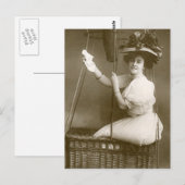Aufstehen in einem Ballon Postkarte (Vorne/Hinten)