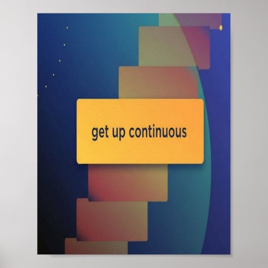 aufstehen kontinuierlich poster (Vorne)