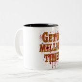 Aufstehen Millionen Mal | Die besten inspirierende Zweifarbige Tasse (Vorderseite Links)