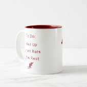 Aufstehen, Raten jagen Zweifarbige Tasse (Vorderseite Links)