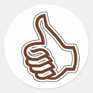 Aufstehen Runder Aufkleber