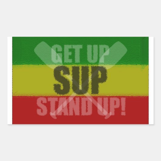 Aufstehen - SUP-Aufkleber Rechteckiger Aufkleber (Vorderseite)