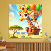 Aufstehen über der Stress - Aufblähung von Giraffe Leinwanddruck (Insitu (Wohnzimmer))