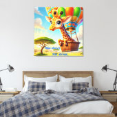 Aufstehen über der Stress - Aufblähung von Giraffe Leinwanddruck (Insitu (Schlafzimmer))
