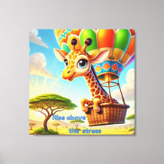 Aufstehen über der Stress - Aufblähung von Giraffe Leinwanddruck (Vorderseite)