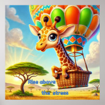 Aufstehen über der Stress - Aufblähung von Giraffe