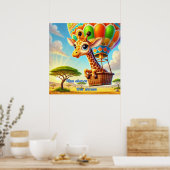 Aufstehen über der Stress - Aufblähung von Giraffe Poster (Küche)