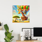 Aufstehen über der Stress - Aufblähung von Giraffe Poster (Heimbüro)