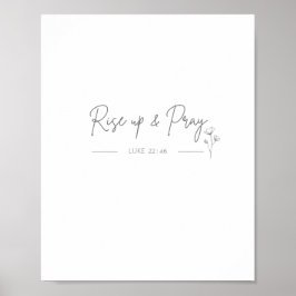 Aufstehen und beten 22:46 Blume Poster & Prints