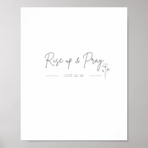 Aufstehen und beten 22:46 Blume Poster & Prints