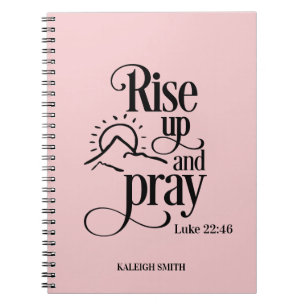 Aufstehen und Beten Luke 22:46 Custom Pink Gebet Notizblock