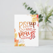 Aufstehen und beten postkarte (Stehend Vorderseite)