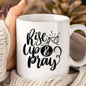 Aufstehen und Bibelverse beten Kaffeetasse