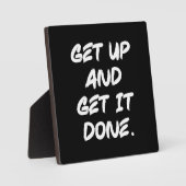 Aufstehen und fertig machen - Gym, Hustle, Erfolg Fotoplatte (Vorderseite)