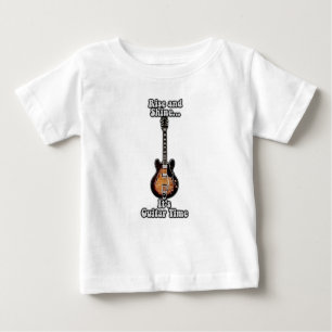 Aufstehen und leuchten. Es ist Gitarrenzeit. Vinta Baby T-shirt