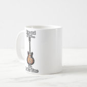 Aufstehen und leuchten. Es ist Gitarrenzeit. Vinta Kaffeetasse (Vorderseite Links)