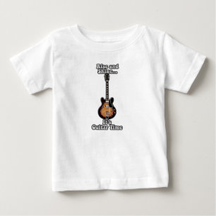 Aufstehen und strahlen. Es ist Gitarrenzeit. Vinta Baby T-shirt