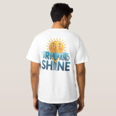 Aufstehen und Strahlen T-Shirt (Schwarz voll)